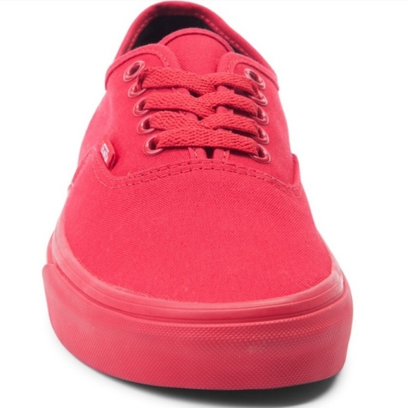 Vans Shoes Vans Mens Authentic All Red Monochrome Skate Shoes Size